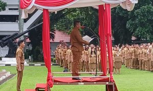 Pimpin Apel Perdana Awal Tahun 2025 Pemprov Sulut, Tahlis Gallang Sampaikan Sambutan Gubernur Olly Dondokambey