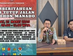 Besok, Tim Terpadu Lanjutkan Penebangan Pohon Rawan Tumbang di Jalur Tomohon-Manado