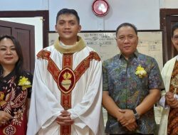 Ketua DPRD Tomohon Hadiri Perayaan Syukur Imam Baru, MonoTurang Sampaikan Proficiat untuk Umat Katolik Kevikepan Tomohon