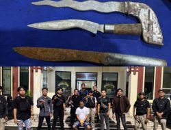 Polres Bitung Geledah Bengkel Pembuatan Senjata Tajam