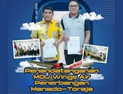 Berkat Lobi Gubernur YS, Rute Penerbangan Manado – Toraja Dimulai 7 Juli