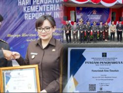 Diterima Wawali Sendy Rumajar, Kota Tomohon Raih Penghargaan dari Kemenkumham, Dukung Program Kawasan Berbasis Kekayaan Intelektual