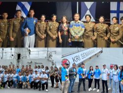 Paskibraka Sulut Hadiri Open Visit Taruna AAL di KRI Semarang Kota Bitung