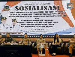 Pemkot Tomohon Sosialisasikan Permendagri Nomor 14 Tahun 2025 dan Perwako Perjalanan Dinas