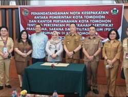 Pemkot Tomohon dan Kantor Pertanahan Tanda Tangan Nota Kesepakatan