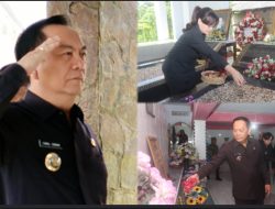 Lanjutkan Tradisi Sambut HUT Kota Tomohon, Caroll-Sendy Ziarah ke Makam Pemimpin Terdahulu
