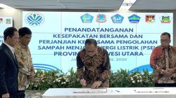 Caroll Senduk Tandatangani Kesepakatan Bersama Tentang Penanganan Sampah Menjadi Energi Listrik