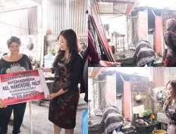 Ringankan Beban Korban Bencana Kebakaran, Wawali Sendy Rumajar Serahkan Bantuan Pemkot