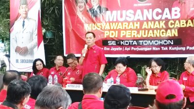 Musancab PDIP se-Kota Tomohon Berjalan Lancar dan Sukses, Caroll Senduk: 5 PAC Terpilih Segera Dilantik