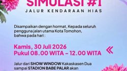 Hari Ini Simulasi ToF, Jalur Jalan Utama di Tomohon Ditutup Sementara
