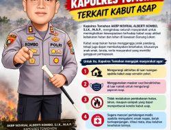 WASPADAI KABUT ASAP: Kapolres Tomohon Novrial Kombo Imbau Warga Kurangi Aktivitas Luar Ruangan dan Stop Bakar Lahan