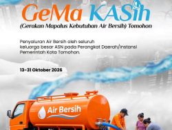 Caroll-Sendy Buka Layanan GeMa KASiH, ASN Tomohon Siaga Salurkan Air Bersih hingga 31 Oktober