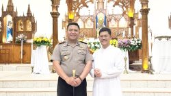 Kapolres Tomohon Kawal Kerukunan, Hadiri Misa Syukur HUT ke-62 Pastor Revi Tanod
